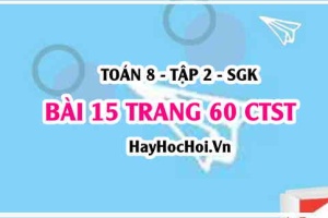 Bài 15 trang 60 Toán 8 Tập 2 Chân trời sáng tạo